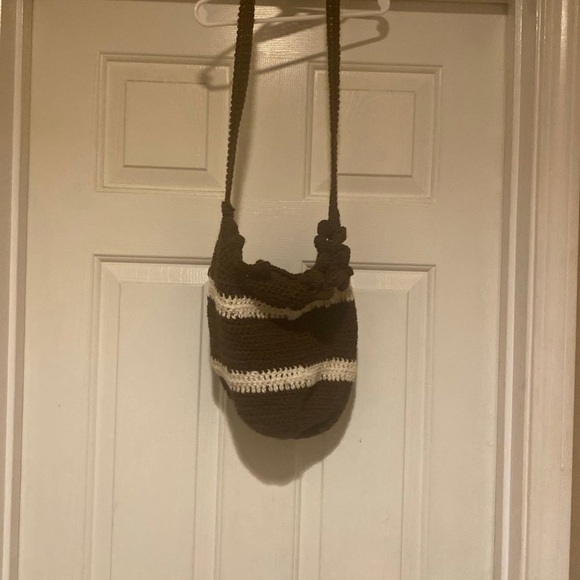 Hand Made Brown Crochet Women’s Purse - Picture 2 of 4